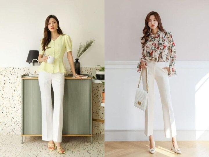 Mix quần âu trắng theo cách sau đảm bảo sang xịn-1