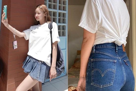 Cách mặc áo phông trắng linh hoạt độc đáo