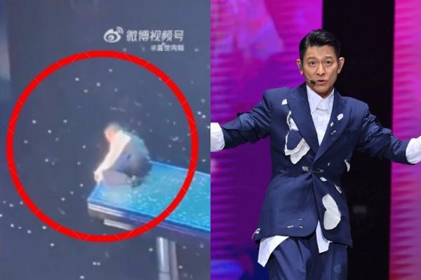 Lưu Đức Hoa Mất Thăng Bằng Khuỵu Gối, Suýt Rơi Khỏi Bục Nâng Cao 4M