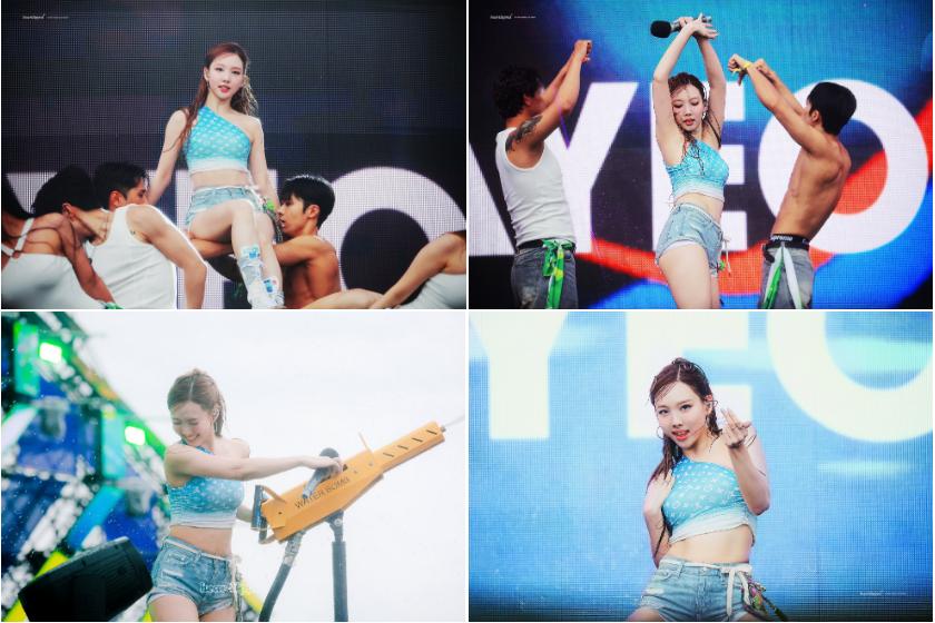 Lễ hội nhạc nước: Ca sĩ nữ mặc xuyên thấu, quần ngắn biểu diễn-7