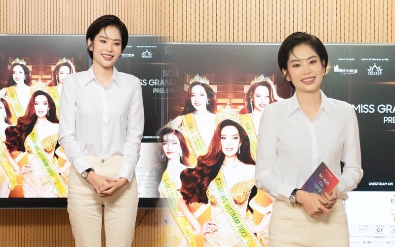 Chị gái Nam Em lần thứ 3 đi thi Hoa hậu có màn lột xác bất ngờ với mái tóc tém đầy cá tính-1