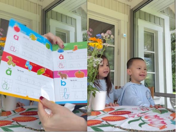 Từng khổ vì con không sõi tiếng Việt, Hồ Ngọc Hà quyết dạy Lisa và Leon dù đang ở quê nội-1