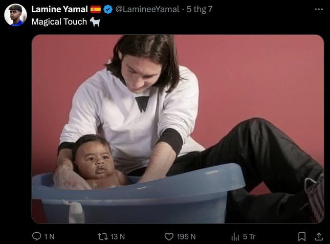 Ngôi sao 16 tuổi Lamine Yamal đăng ảnh Messi bế mình lúc nhỏ, hút 7 triệu lượt xem-3