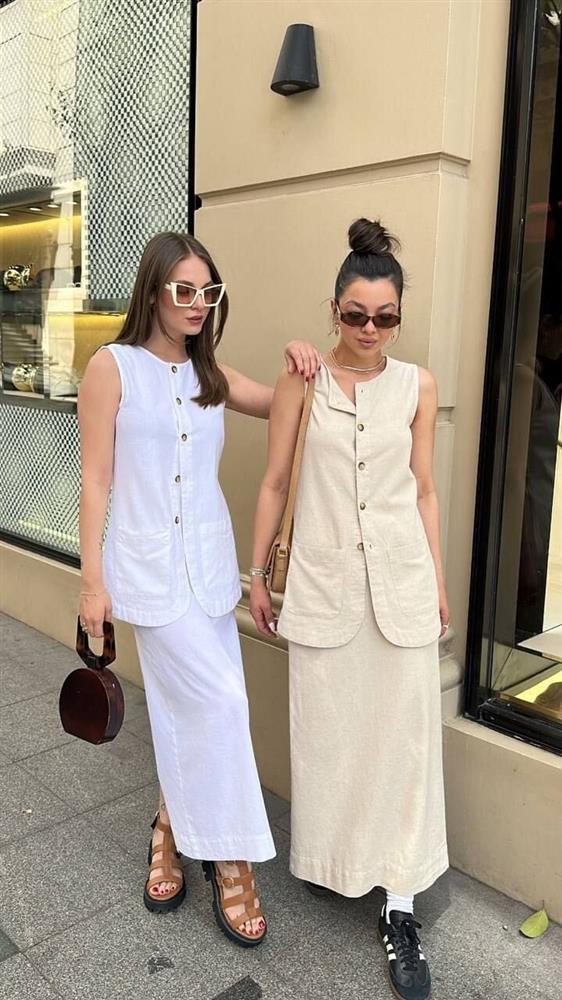 Trang phục từ vải linen giải nhiệt hè cho chị em công sở