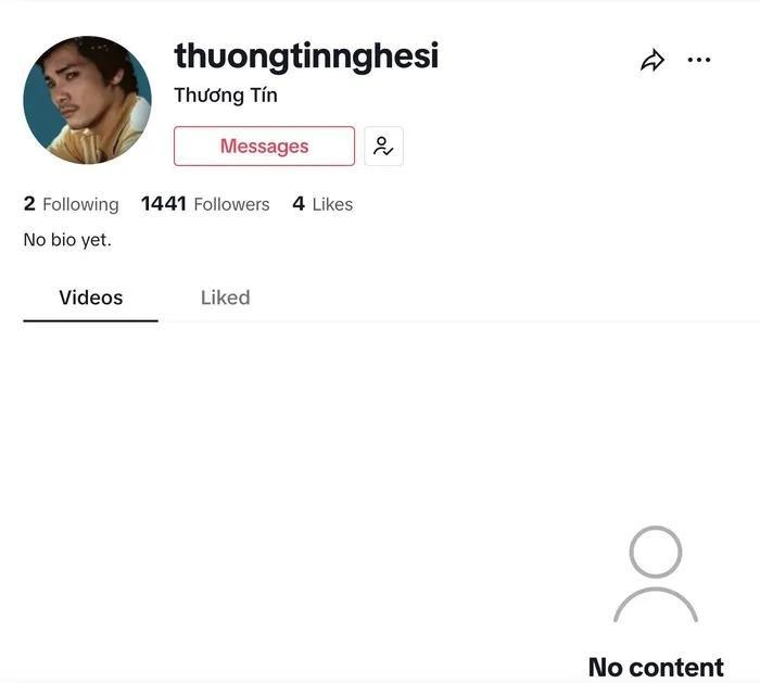 Kênh TikTok của Thương Tín ra sao sau hơn 2 tháng xóa hết video