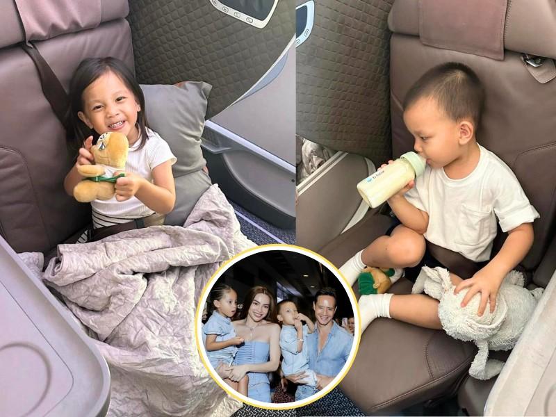 Chuẩn phong cách cậu ấm cô chiêu nhà sao Việt, đi máy bay hạng thương gia từ bé, 3 con của Hà Hồ hưởng dịch vụ cao cấp-5