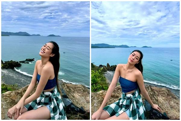 Loạt ảnh đi biển của Khánh Vân giữa tin đồn mang thai trước khi cưới-6