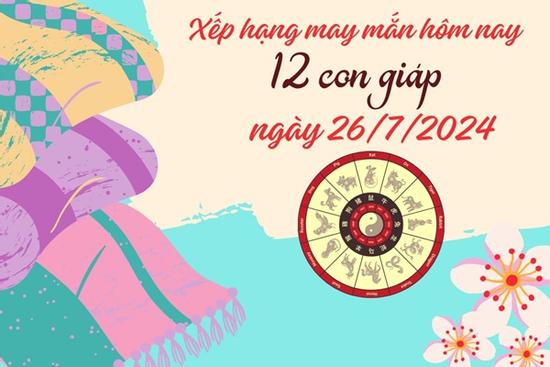 Xếp hạng may mắn của 12 con giáp ngày 26/7/2024: Có 2 con giáp may mắn hôm nay