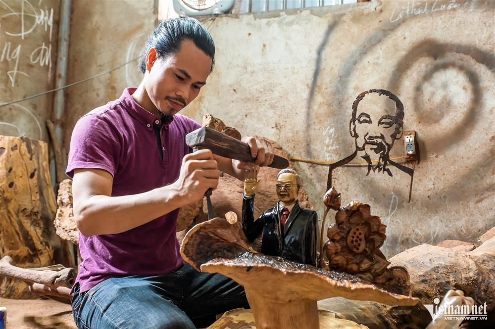 Người đàn ông ở Nam Định thức 4 ngày đêm tạc tượng tưởng nhớ Tổng Bí thư-4