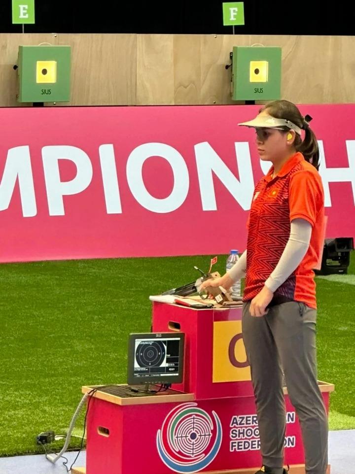 Bắn đạt mưa điểm 10, xạ thủ Trịnh Thu Vinh vào chung kết Olympic 2024-1