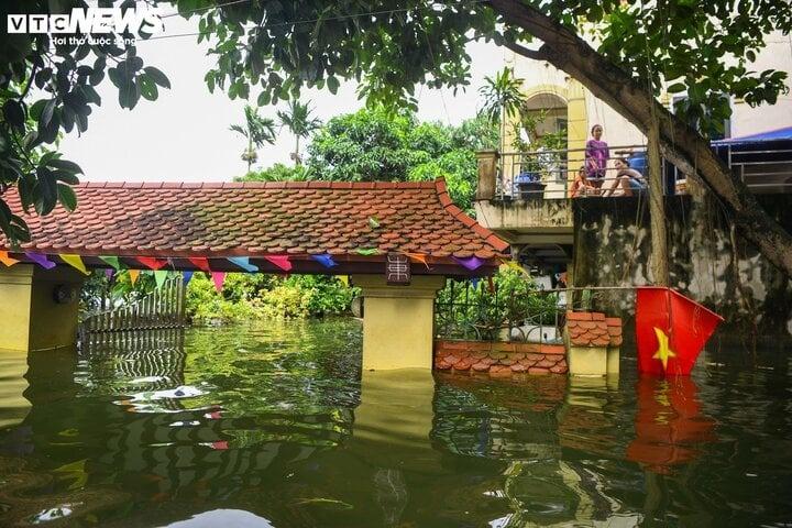 Rốn lũ Hà Nội: Người chèo thuyền tìm vịt lạc, người xót xa nhìn gà chết cả đàn-13