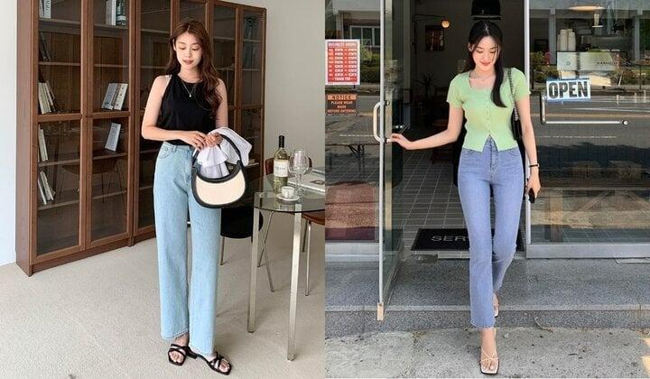 Kiểu trang phục mix với sandals sẽ càng tăng thêm điểm sành điệu cho bạn gái