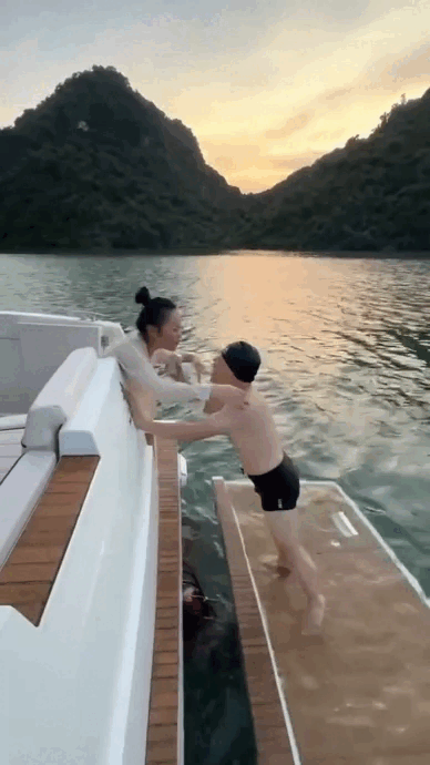 Màn tương tác hài hước của Phương Oanh - Shark Bình-1