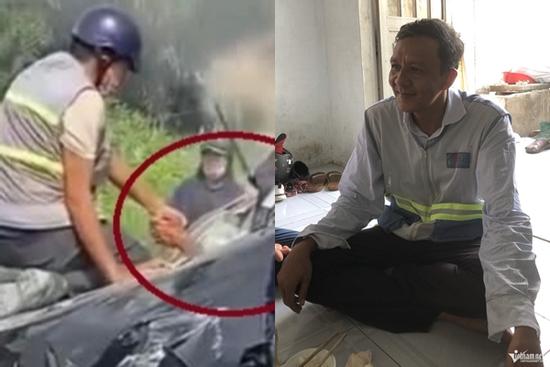 Người đầu tiên kéo tài xế kẹt trong xe Volvo: 'Đừng gọi tôi là người hùng'