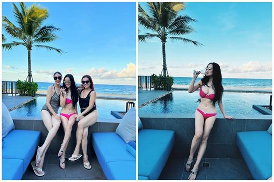 Tuổi U60 diva Hồng Nhung diện bikini khoe sắc vóc không thua kém Hoa hậu Hà Kiều Anh và bà xã Bình Minh