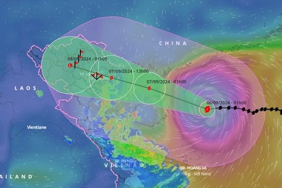 Siêu bão YAGI tăng tốc, giật cấp 17 vào Hải Phòng – Quảng Ninh sáng mai