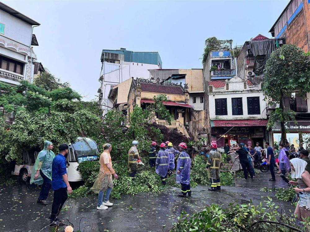 Ảnh hưởng bão Yagi, Hà Nội mưa giông lớn, cây đổ ngổn ngang, 1 người tử vong-2