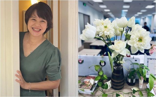 MC Diễm Quỳnh hiếm hoi khoe chồng U60, đang sống hạnh phúc trong căn nhà rực sắc hoa-4