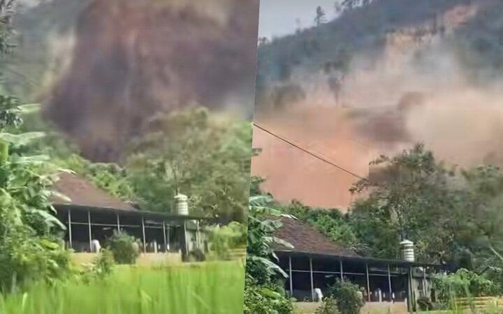 Sạt lở đất kinh hoàng ở Yên Bái: 4 ngôi nhà bị vùi lấp, 2 người mất tích-1