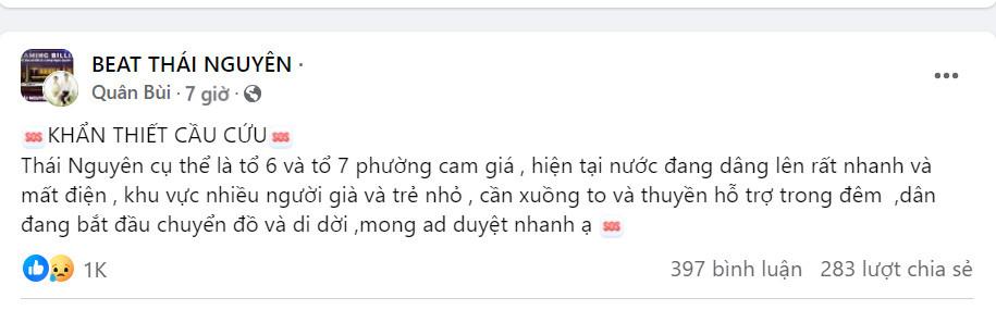 Nhói lòng lời cầu cứu của người thân trong vùng lụt sau bão Yagi-1