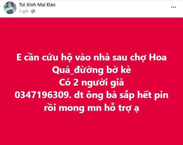 Nhói lòng lời cầu cứu của người thân trong vùng lụt sau bão Yagi-5