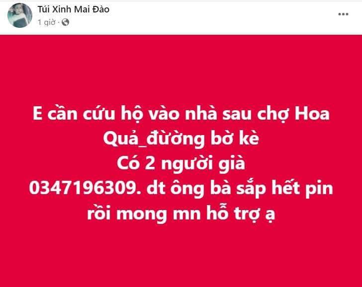Nhói lòng lời cầu cứu của người thân trong vùng lụt sau bão Yagi-5