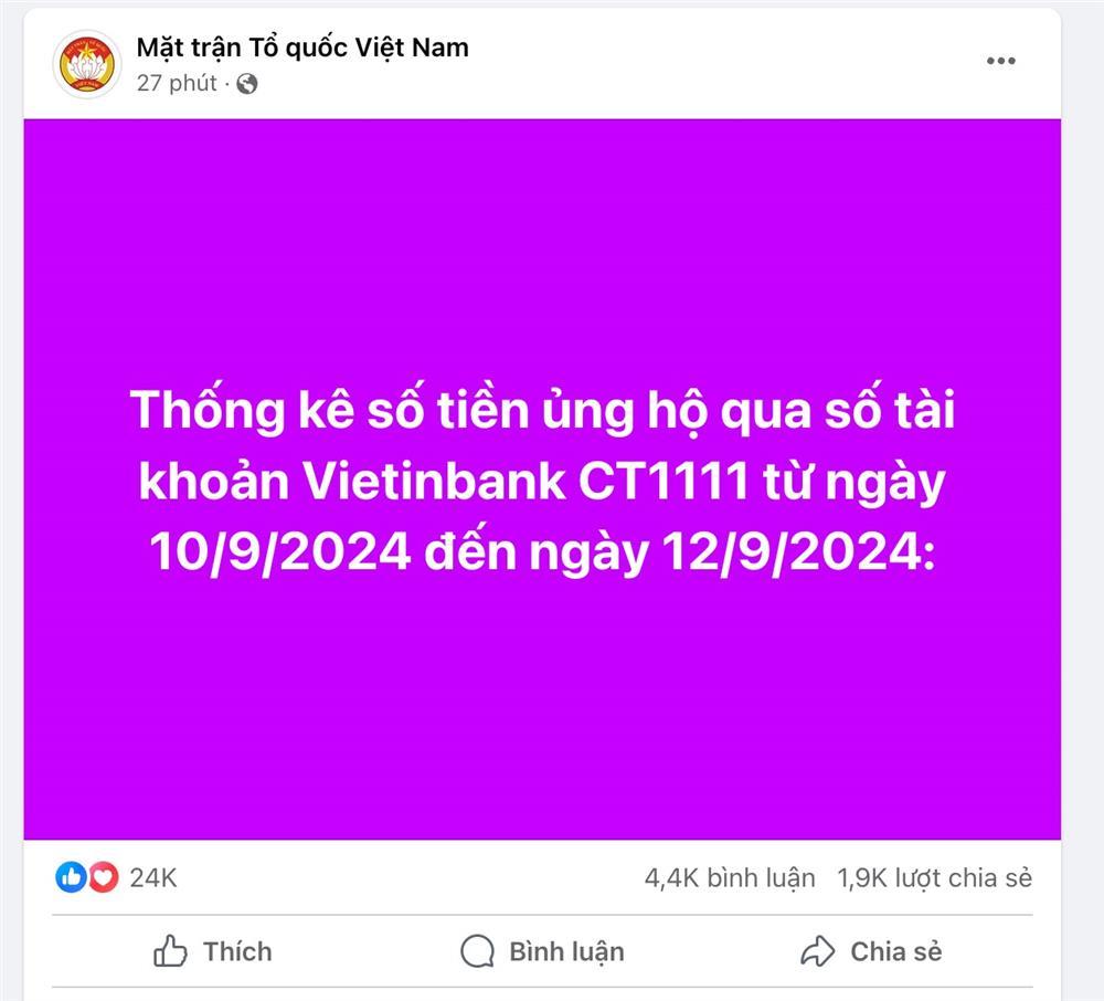 MTTQ Việt Nam công bố thêm 2.009 trang sao kê tiền ủng hộ đồng bào bị bão lũ-1