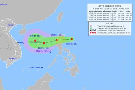 Xuất hiện áp thấp nhiệt đới gần Biển Đông, dự báo mạnh thành bão