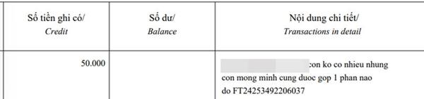 Những màn chuyển khoản dễ thương và lời nhắn xúc động trong sao kê của MTTQ-2