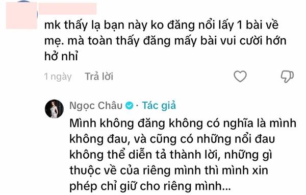 Bị netizen tấn công sau khi mẹ qua đời, Hoa hậu Ngọc Châu đáp lại 1 câu gây xót xa-2