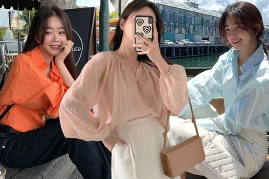 Áo blouse dài tay được hội mặc đẹp thi nhau diện trong mùa thu