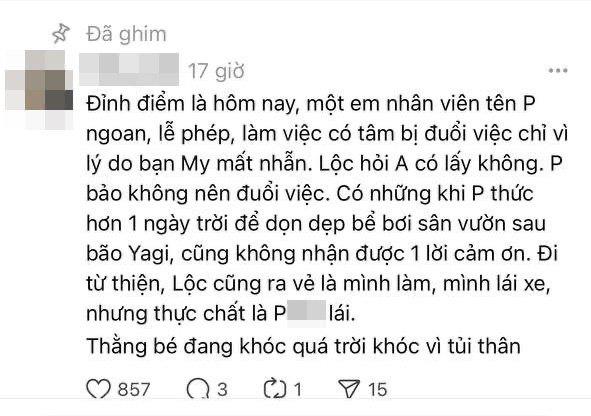 Xôn xao vụ Lộc và nàng Mơ bất ngờ bị tố cắt xén tiền lương, đuổi việc nhân viên với lý do gây sốc-3