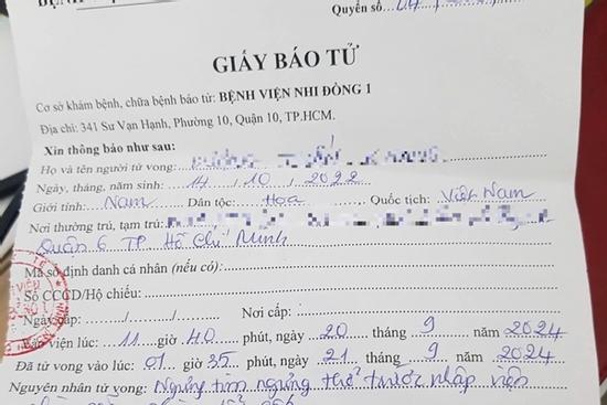 Bé 2 tuổi tử vong chưa rõ nguyên nhân sau giờ ăn trưa ở trường mầm non