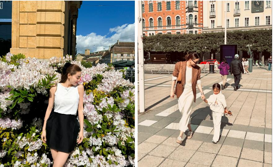 Phụ nữ trên 40 nên tham khảo Hà Tăng, Hà Hồ cách mặc chân váy đẹp-2