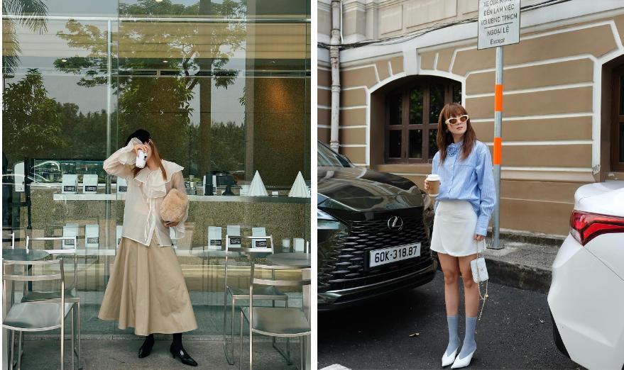 Phụ nữ trên 40 nên tham khảo Hà Tăng, Hà Hồ cách mặc chân váy đẹp-3