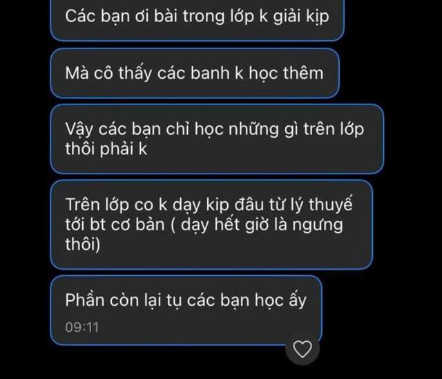 Nhắn tin hỏi học sinh không đi học thêm thật hả, cô giáo ở TP.HCM phải viết tường trình, hé lộ nội dung-1