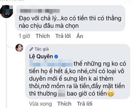 Lệ Quyên đáp trả đanh thép sau khi bị mỉa mai nhiều tiền mới có người yêu-2