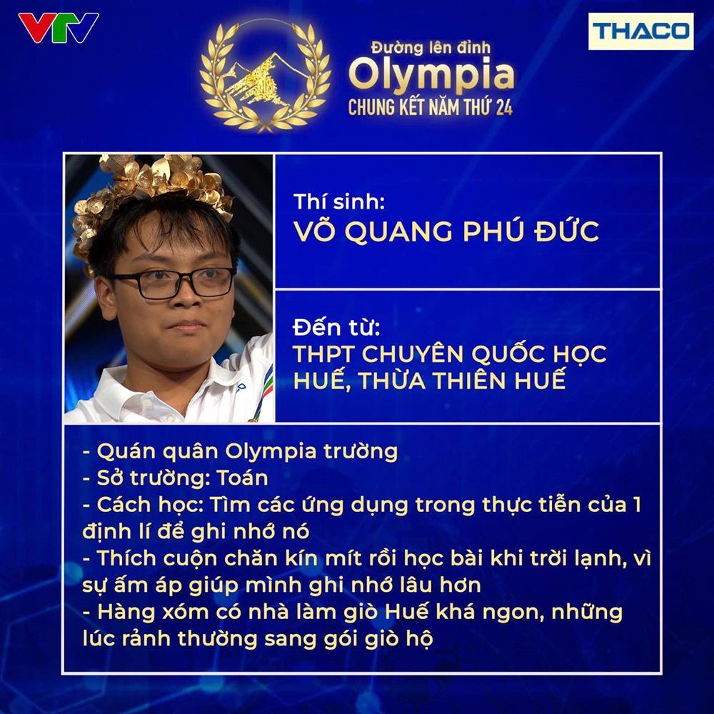 Chân dung 4 thí sinh lọt vào Chung kết năm Đường Lên Đỉnh Olympia 2024, có 2 người mang cầu truyền hình đầu tiên về cho tỉnh nhà-5