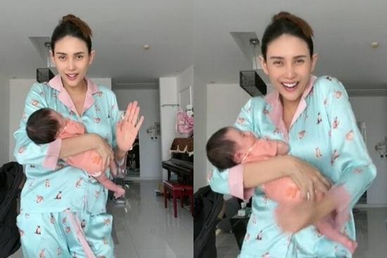 Võ Hoàng Yến gây chú ý khi cùng con gái 3 tuần tuổi làm điều này