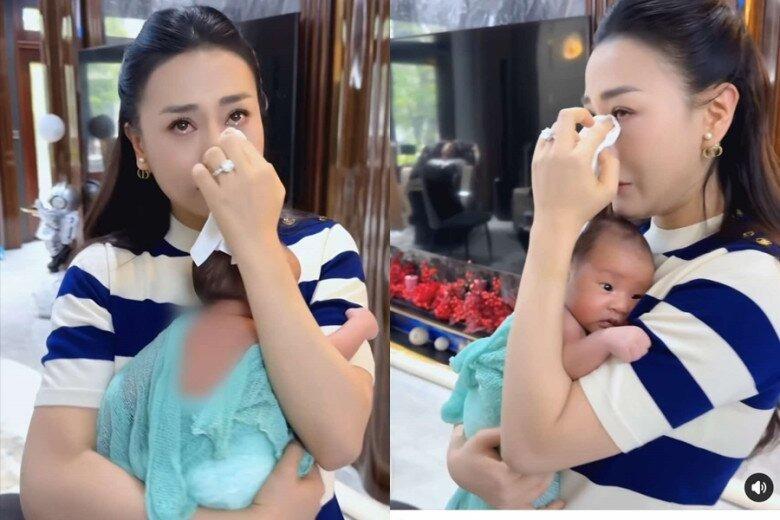 Phương Oanh than khổ sau khi sinh con cho Shark Bình, tiết lộ thường xuyên khóc vì cặp song sinh-1