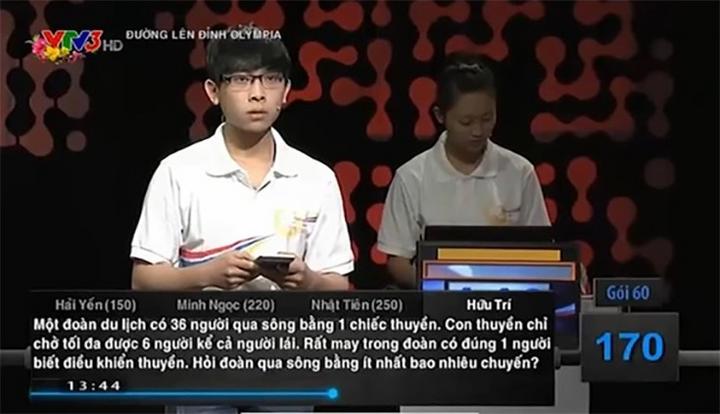 Câu hỏi trong chương trình Đường lên đỉnh Olympia khiến thí sinh toát mồ hôi