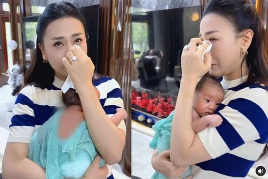 Phương Oanh than 'khổ' sau khi sinh con cho Shark Bình, tiết lộ thường xuyên khóc vì cặp song sinh
