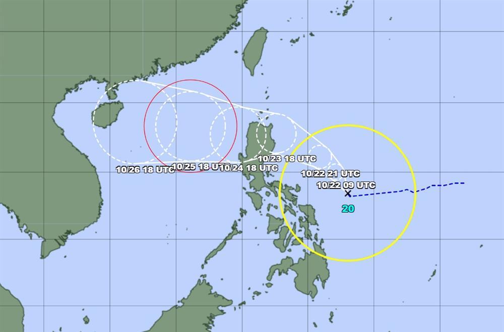 Bão Trà Mi hình thành ở phía Đông Philippines, dự báo vào Biển Đông-1