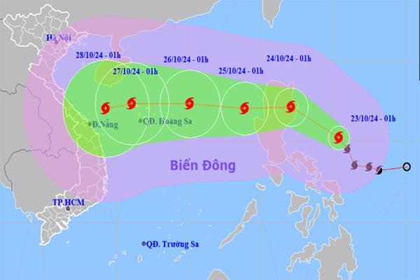 Bão Trami di chuyển nhanh vào Biển Đông, cường độ tiếp tục mạnh thêm-1