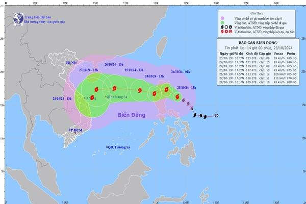 Dự báo thời tiết 24/10/2024: Bão Trà Mi vào Biển Đông, miền Bắc đêm lạnh-1