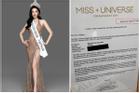 Xôn xao thông tin bất thường trên thư mời Kỳ Duyên thi Miss Universe