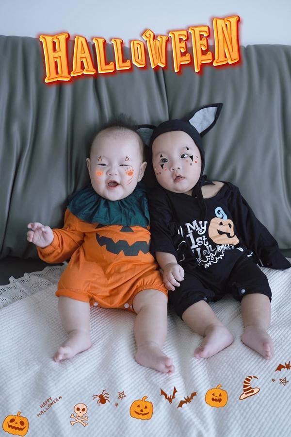 Hình ảnh Halloween cưng xỉu của cặp song sinh nhà Phương Oanh-1