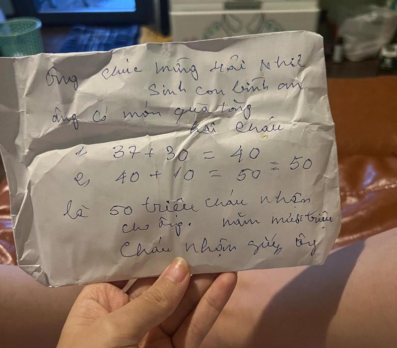 Lá thư tay của cụ ông 96 tuổi khiến cháu dâu mới sinh rơi nước mắt-1