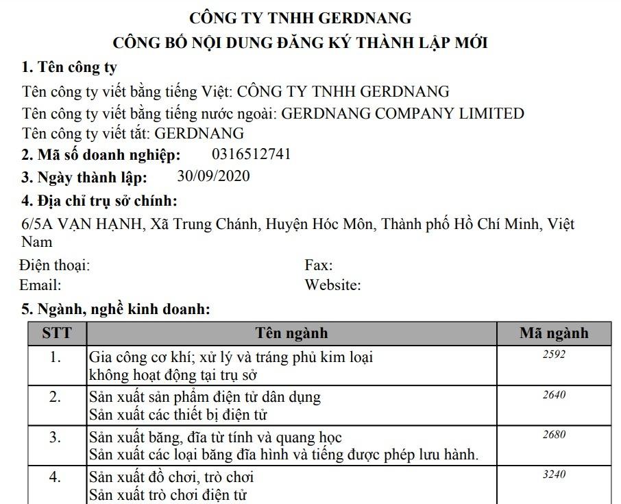 Công ty bạc tỷ của tổ đội GERNANG: Nâng vốn điều lệ từ 5 triệu lên 9 tỷ đồng, đã 3 lần đổi chủ, HIEUTHUHAI không còn là giám đốc-1