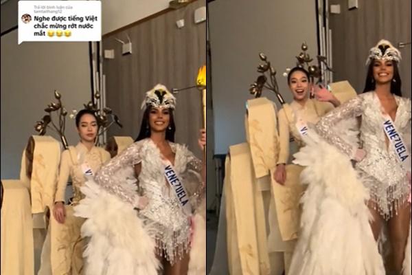 Hoa hậu Thanh Thủy òa khóc khi thấy cờ Việt Nam ở Miss International 2024-1